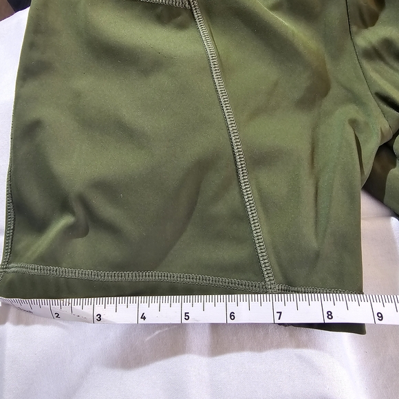 2 Pairs Olive Green Women's Athletic Shorts - Picture 10 of 11